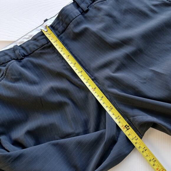 Worthington Modern Fit Pinstripe Slacks size 16 black straight leg real pockets - Picture 11 of 16